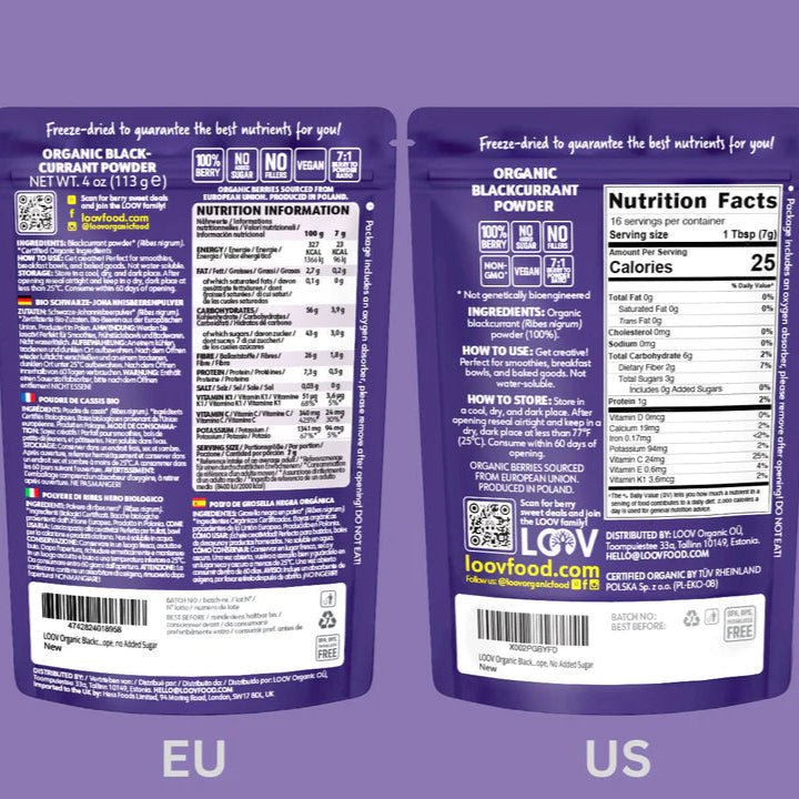 Blackcurrant Powder Freeze - Dried 113g - Loov - Dried Fruits - Loov