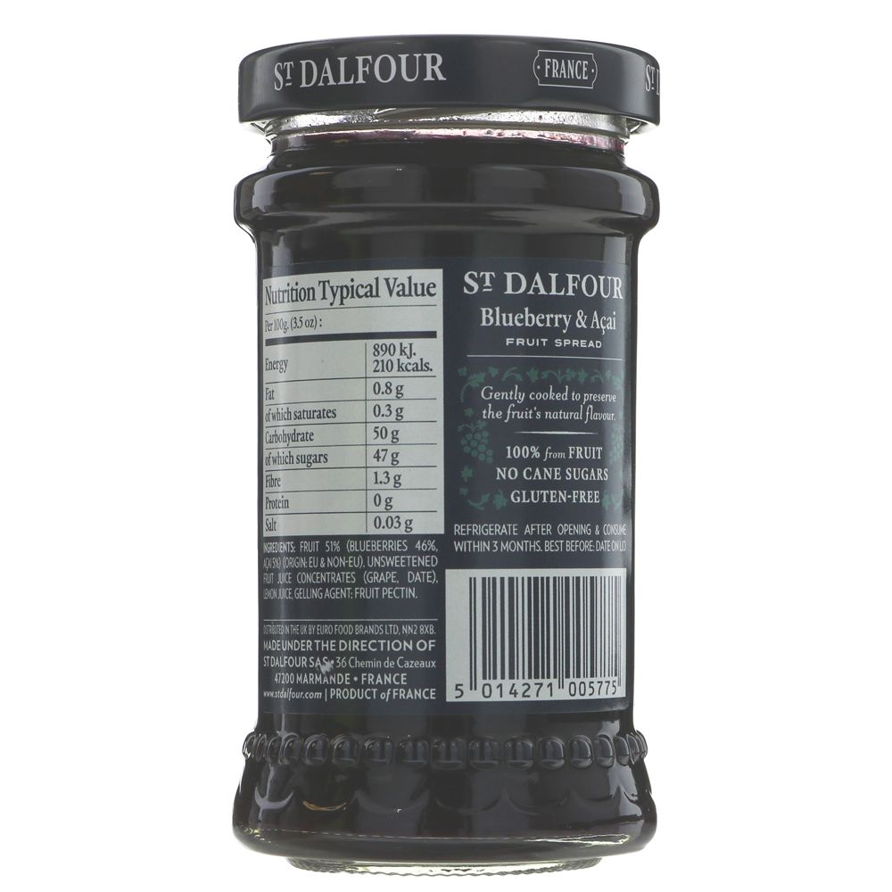Blueberry & Acai Fruit Spread 170g - St Dalfour - Fruit Spreads - St Dalfour