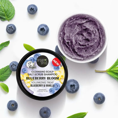 Blueberry Bloom & Vanilla Scalp Salt Scrub Shampoo 250ml - Organic Shop - Shampoo - Organic Shop