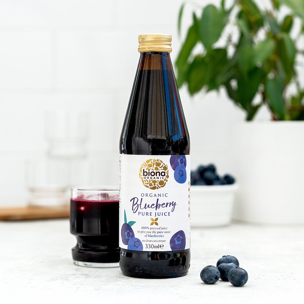 Blueberry Juice Pure 330ml - Biona - Juice - Eco Natural Products