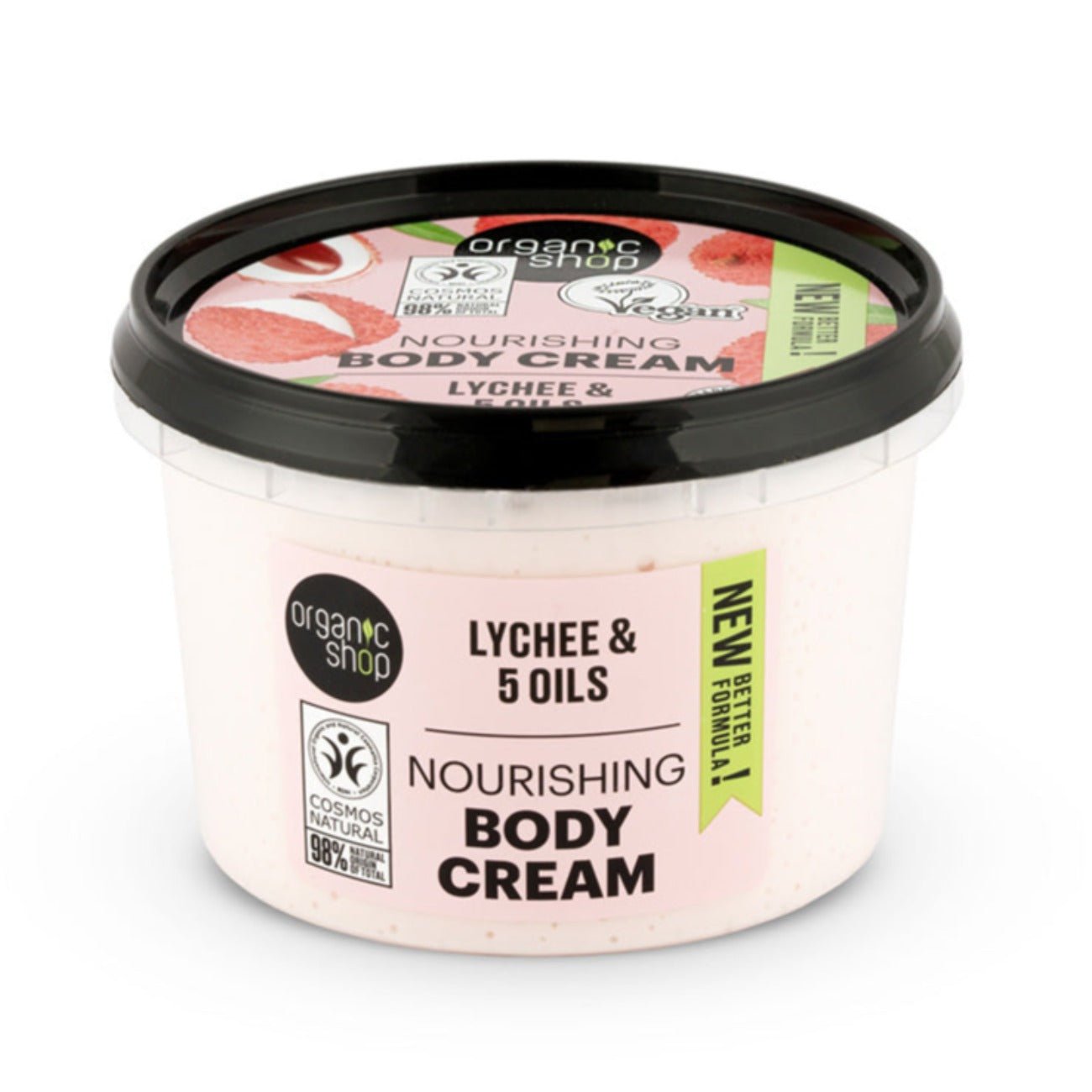 Body Cream Pink Lychee Lychee & 5 Oils 250ml - Eco Natural Products - Organic Shop - Body Cream