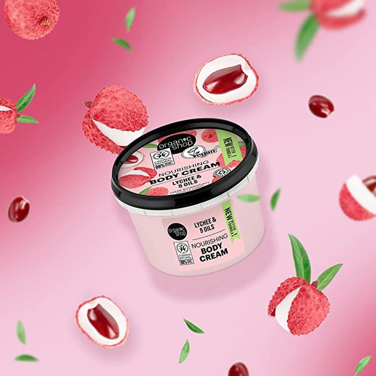 Body Cream Pink Lychee Lychee & 5 Oils 250ml - Organic Shop - Body Cream - Eco Natural Products
