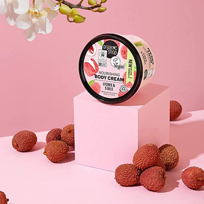 Body Cream Pink Lychee Lychee & 5 Oils 250ml - Organic Shop - Body Cream - Eco Natural Products