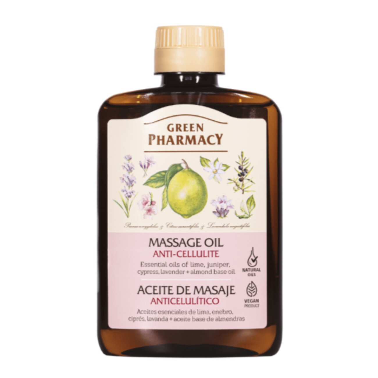 Body Massage Oil Anti Cellulite 200ml - Green Pharmacy - Body Moisturizer - Eco Natural Products