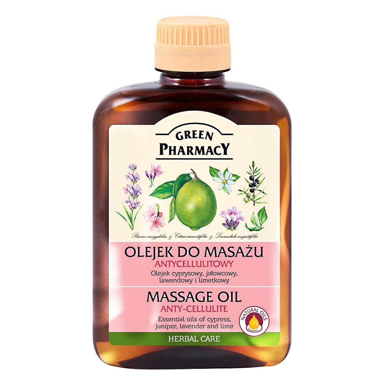 Body Massage Oil Anti Cellulite 200ml - Green Pharmacy - Body Moisturizer - Eco Natural Products