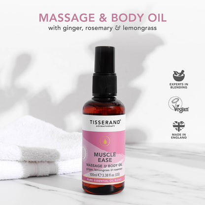 Body Massage Oil Muscle Ease 100ml - Tisserand - Massage And Body Oil - Eco Natural Products