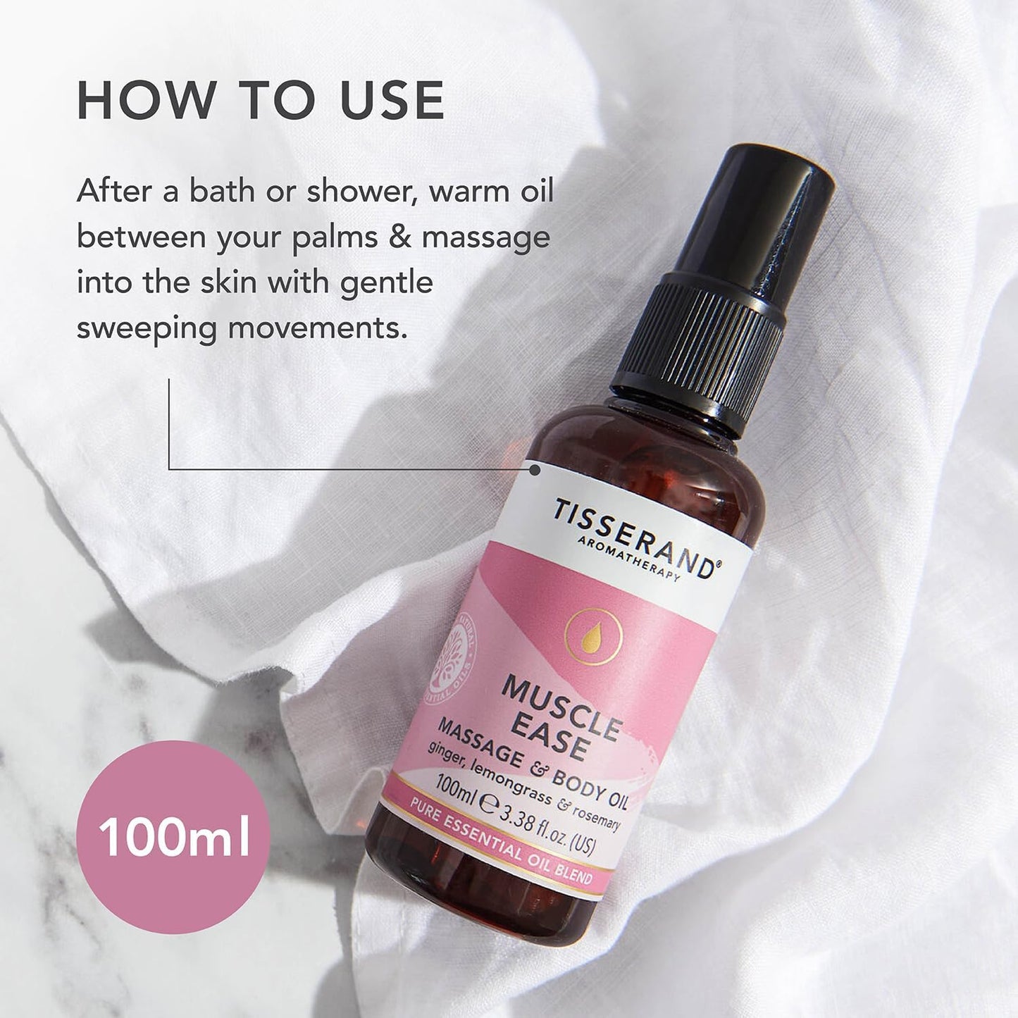 Body Massage Oil Muscle Ease 100ml - Tisserand - Massage And Body Oil - Eco Natural Products