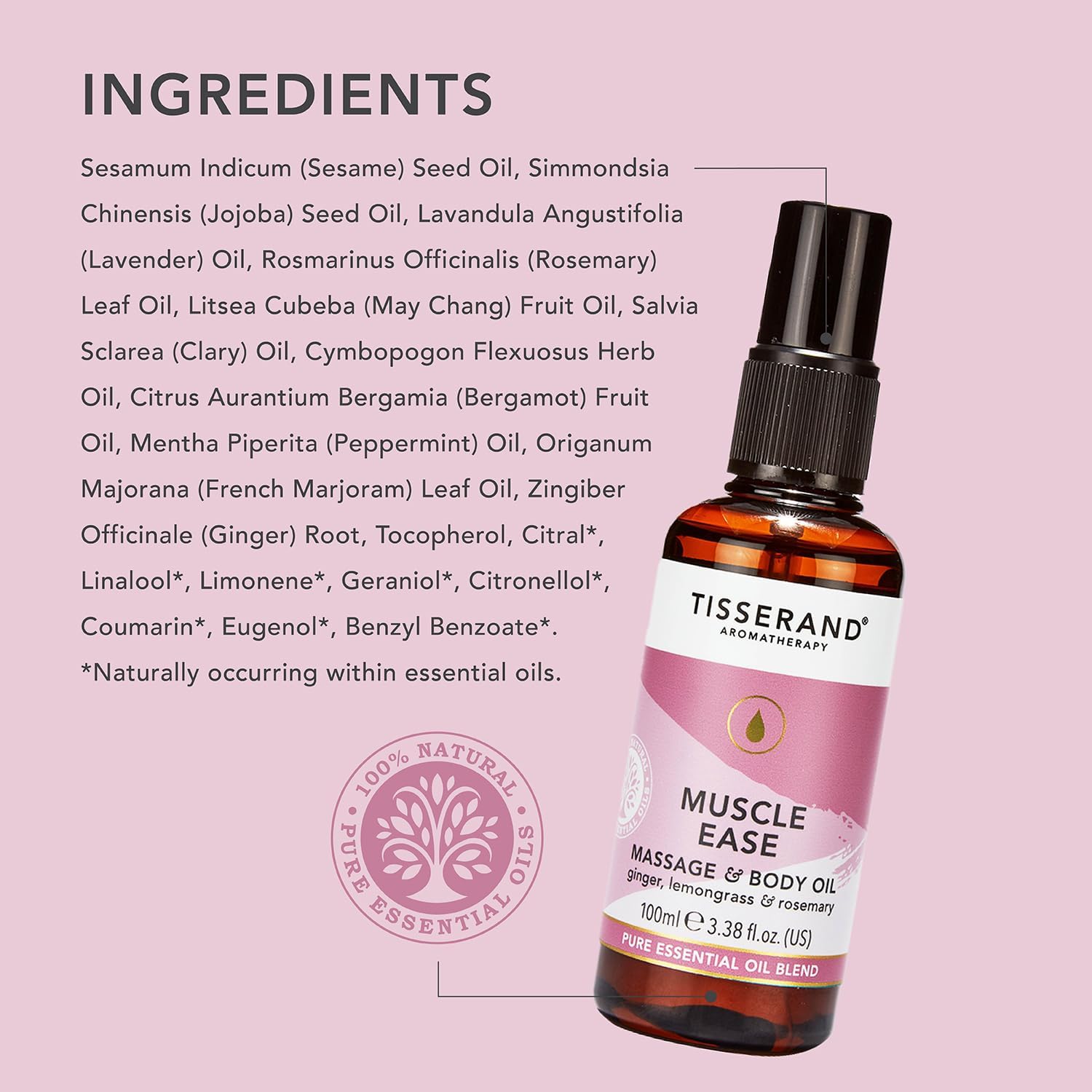 Body Massage Oil Muscle Ease 100ml - Tisserand - Massage And Body Oil - Eco Natural Products