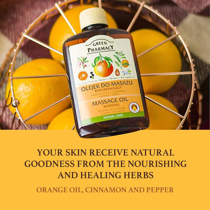 Body Massage Oil Warming 200ml - Green Pharmacy - Body Moisturizer - Eco Natural Products