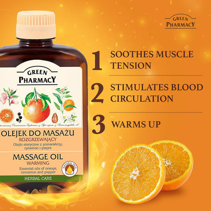 Body Massage Oil Warming 200ml - Green Pharmacy - Body Moisturizer - Eco Natural Products
