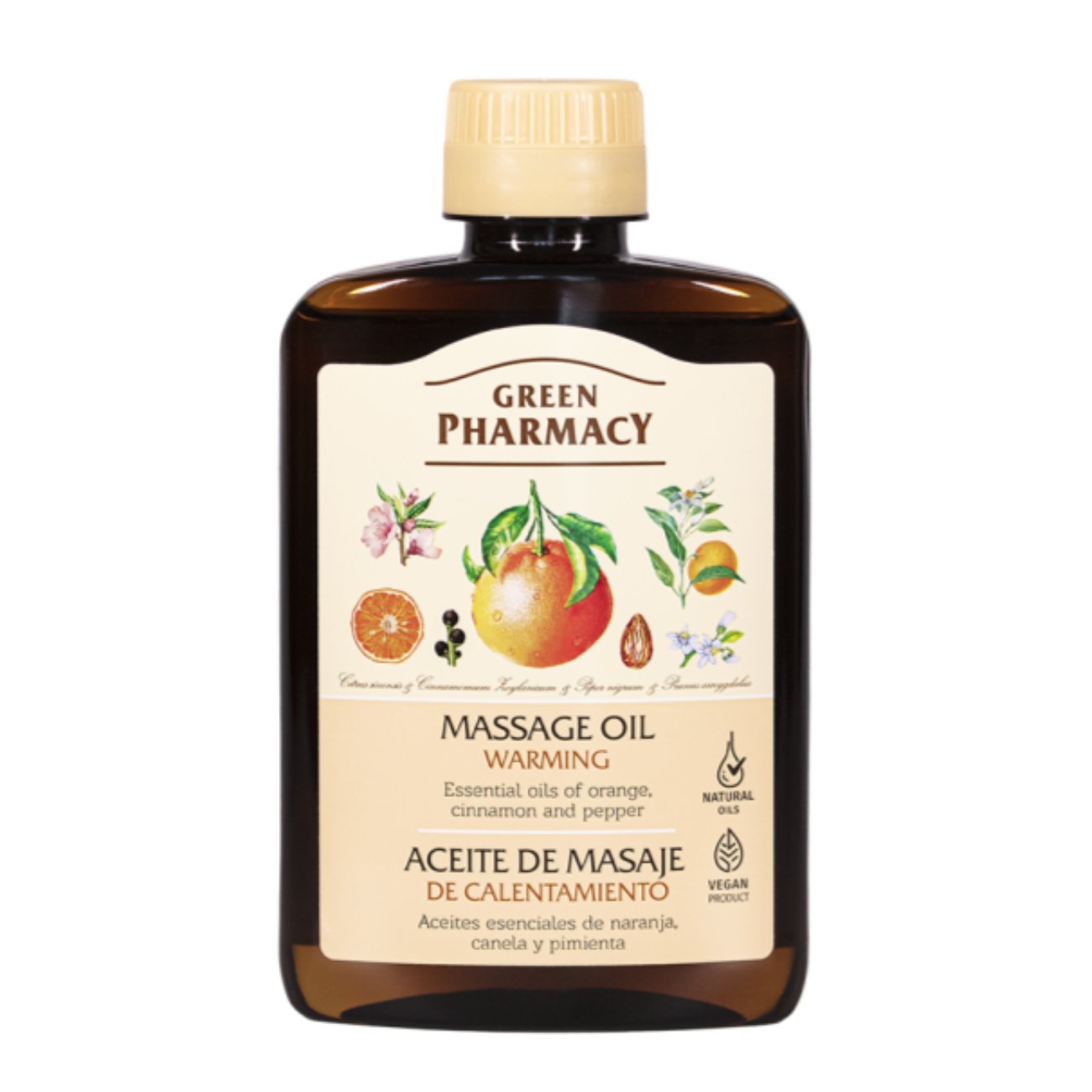 Body Massage Oil Warming 200ml - Green Pharmacy - Body Moisturizer - Eco Natural Products