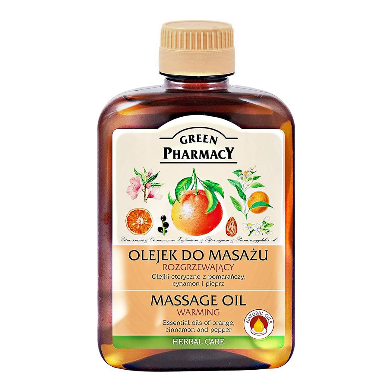 Body Massage Oil Warming 200ml - Green Pharmacy - Body Moisturizer - Eco Natural Products