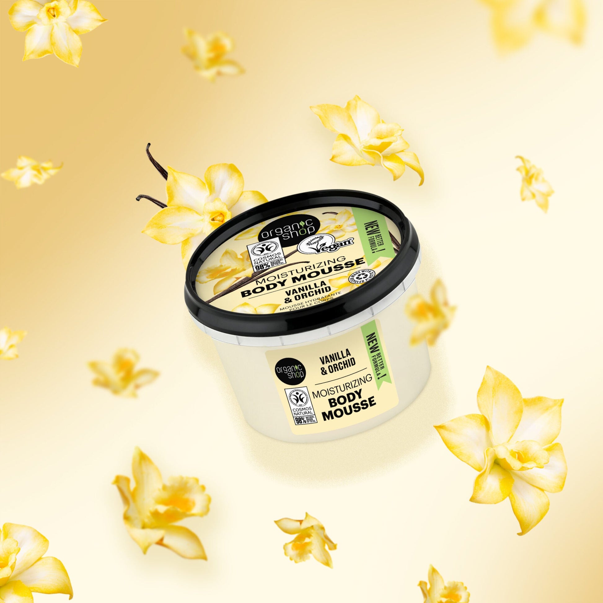 Body Mousse Bourbon Vanilla Vanilla & Orchid 250ml - Organic Shop - Body Mousse - Eco Natural Products