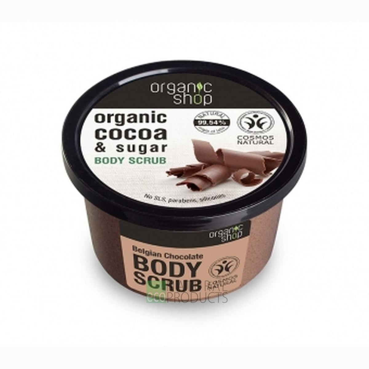 Body Scrub Belgian Chocolate and Sugar 250ml - Organic Shop - Body Scrub - Eco Natural Products