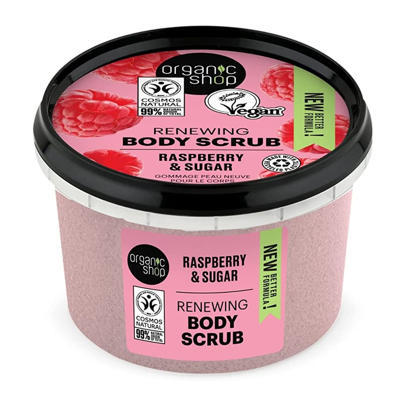 Body Scrub Raspberry Cream and Sugar 250ml - Eco Natural Products - Organic Shop - Body Scrub