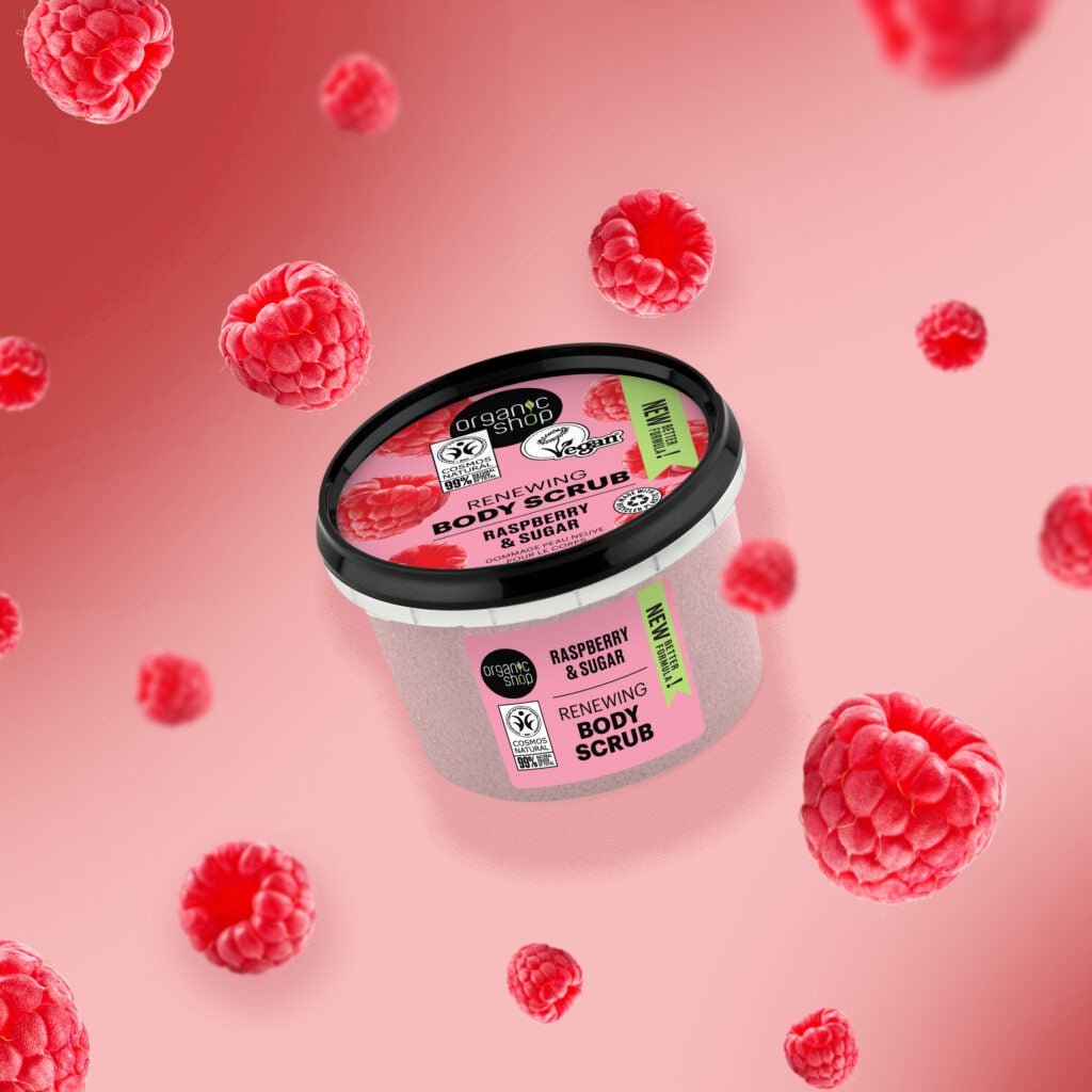 Body Scrub Raspberry Cream and Sugar 250ml - Organic Shop - Body Scrub - Eco Natural Products