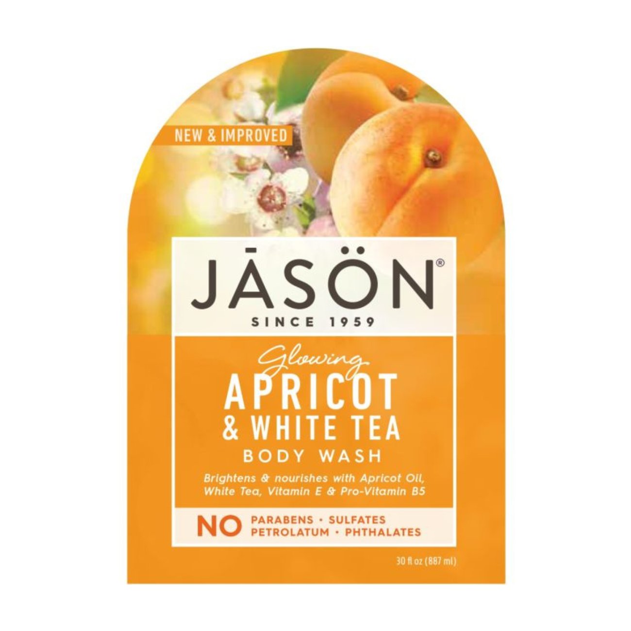 Body Wash Glowing Apricot 887ml - Jason - Body Wash - Eco Natural Products
