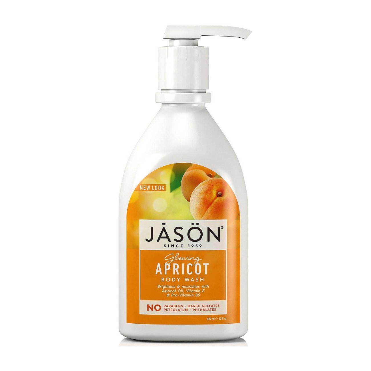 Body Wash Glowing Apricot 887ml - Jason - Body Wash - Eco Natural Products