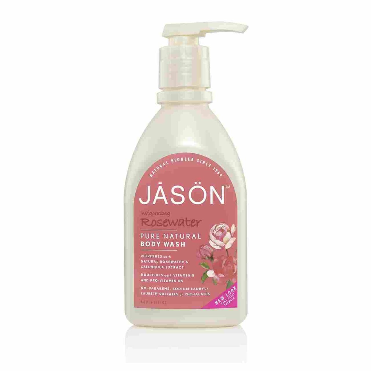 Body Wash Invigorating Rosewater 887ml - Eco Natural Products - Jason - Body Wash