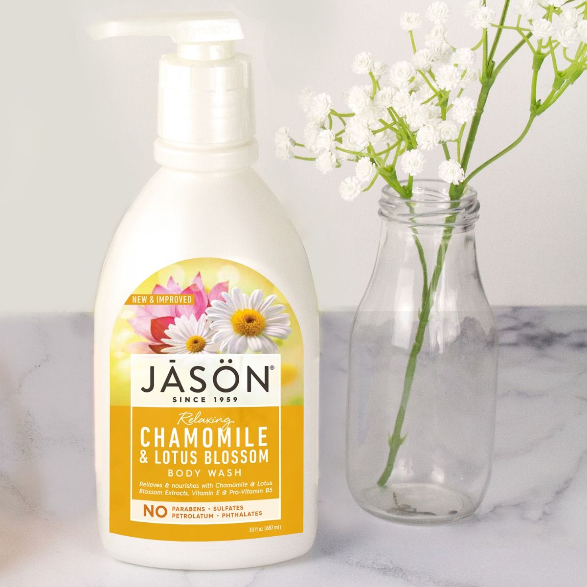 Body Wash Relaxing Chamomile 887ml - Eco Natural Products - Jason - Body Wash