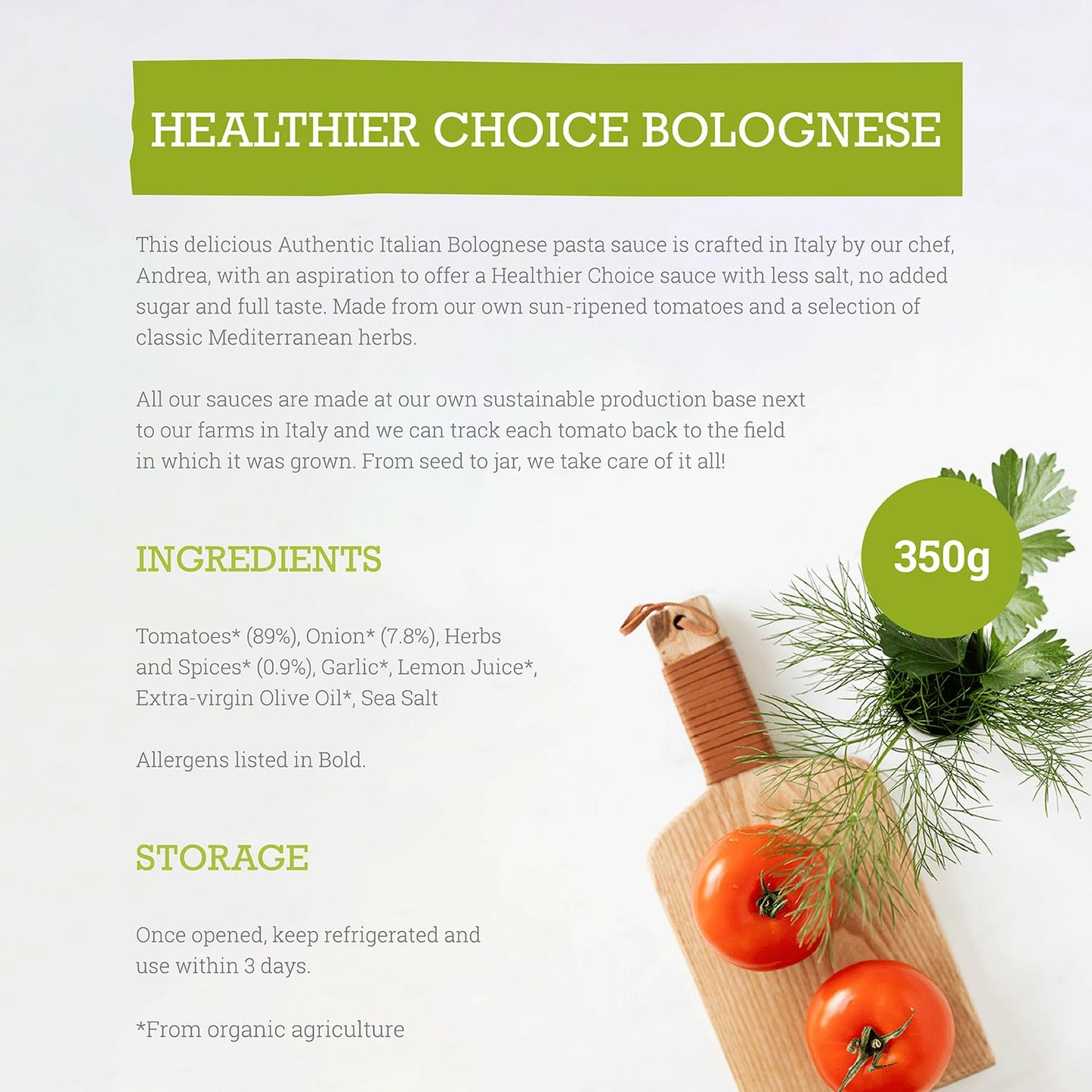 Bolognese Pasta Sauce 350g - Mr Organic - Pasta Sauce - Eco Natural Products