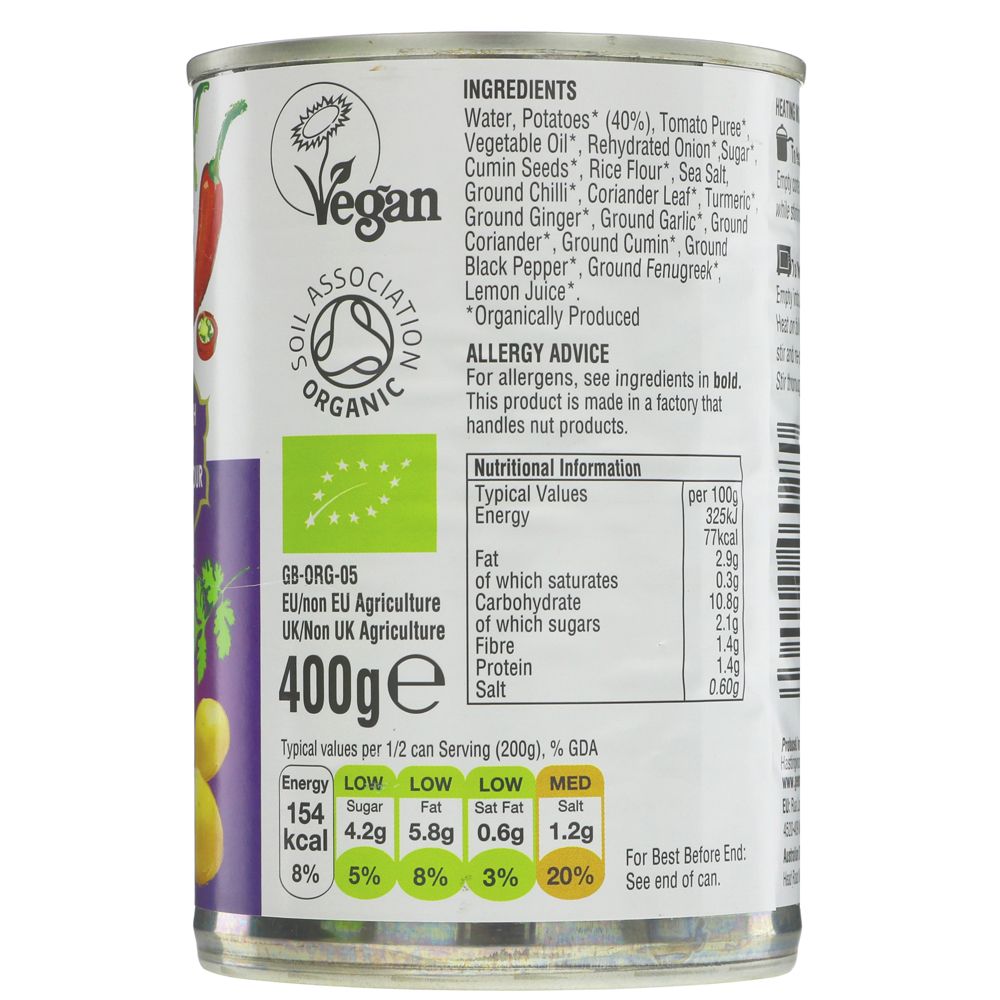 Bombay Potatoes 400g - Geo Organics - Prepared Meals & Entrées - Eco Natural Products