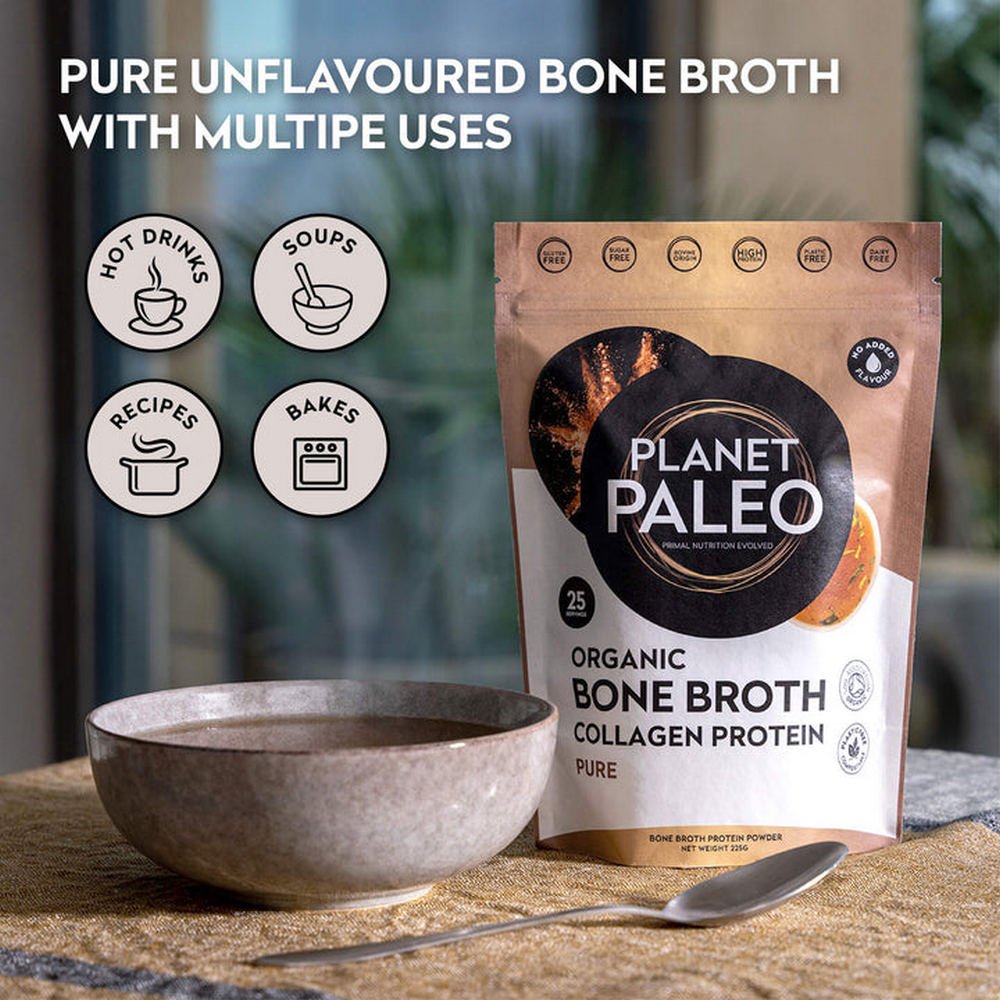 Bone Broth Collagen Protein Pure 225g - Planet Paleo - Food Supplement - Eco Natural Products