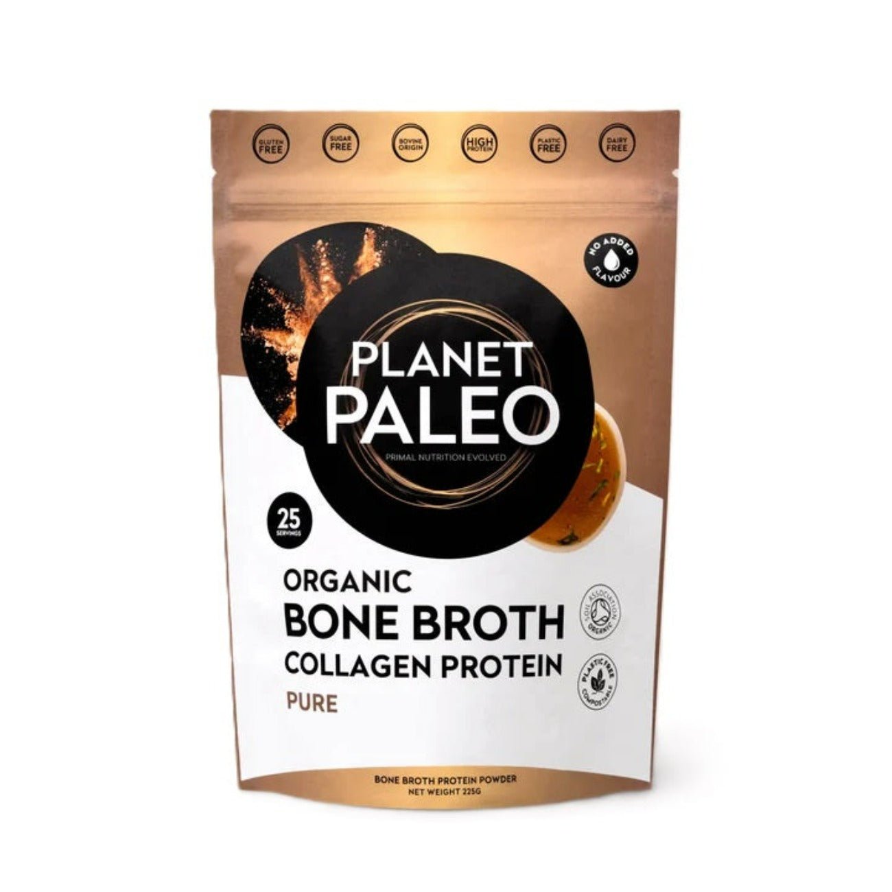 Bone Broth Collagen Protein Pure 225g - Eco Natural Products - Planet Paleo - Food Supplement