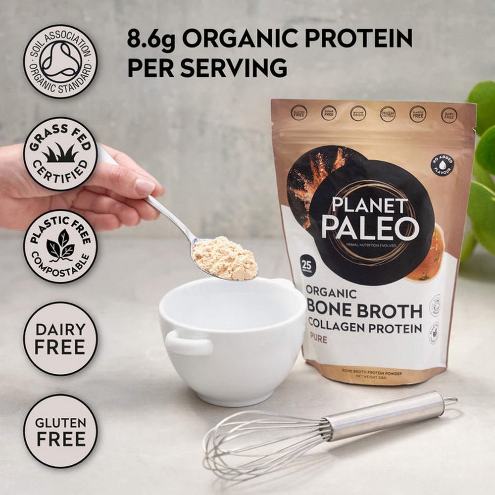 Bone Broth Collagen Protein Pure 225g - Planet Paleo - Food Supplement - Eco Natural Products