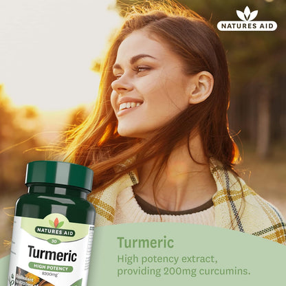 Botnicals Turmeric High Potency - 8200mg - 30caps - Natures Aid - Vitamins & Supplements - Eco Natural Products