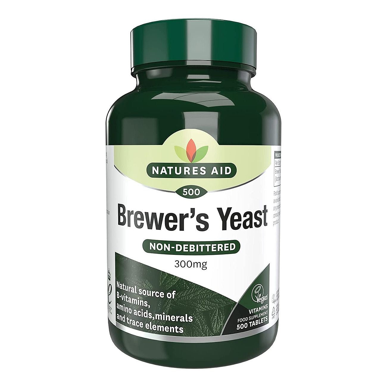 Brewers Yeast 300mg 500 Tablets - Natures Aid - Vitamins & Supplements - Eco Natural Products