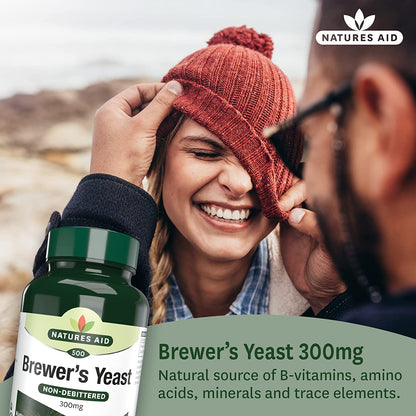 Brewers Yeast 300mg 500 Tablets - Natures Aid - Vitamins & Supplements - Eco Natural Products