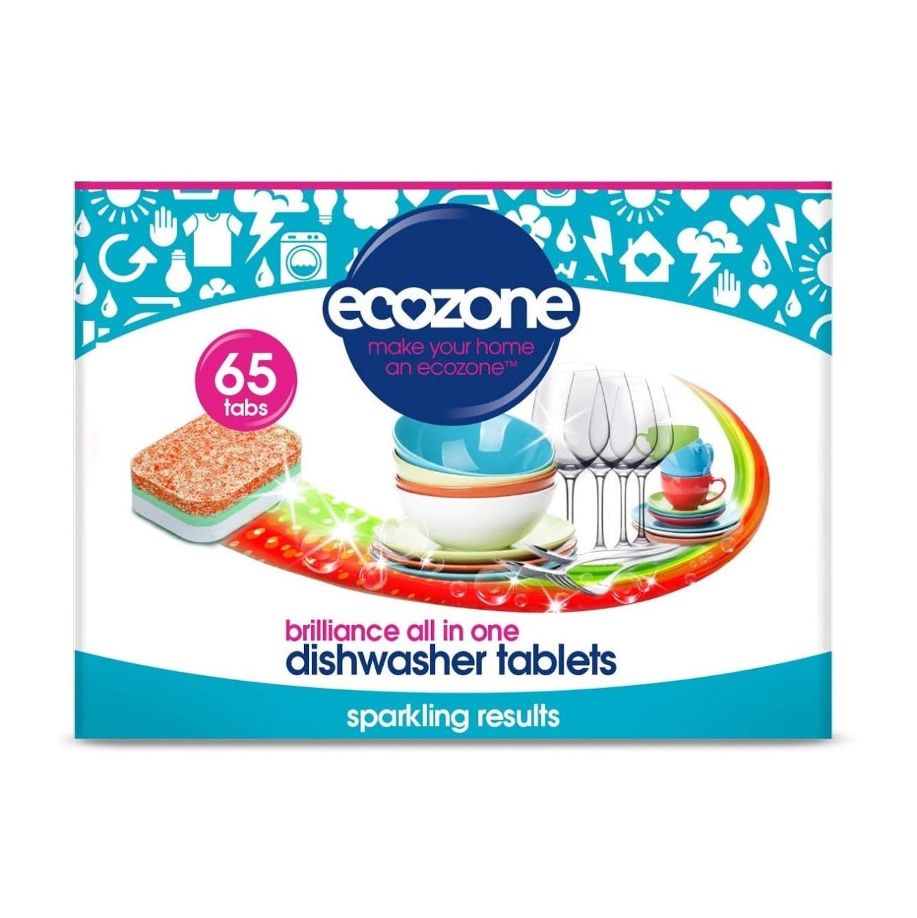 Brilliance Dishwasher 65 Tablets - Eco Natural Products - Ecozone - 