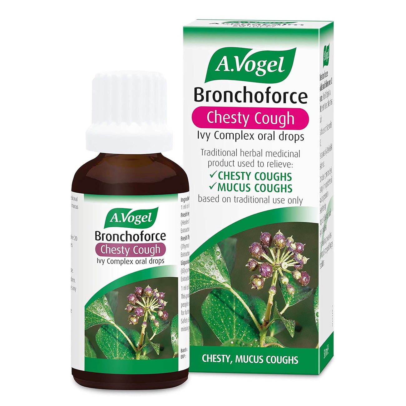 Bronchoforce Chesty Cough Ivy Complex Oral Drop 50ml - Eco Natural Products - A. Vogel - Oral Drop