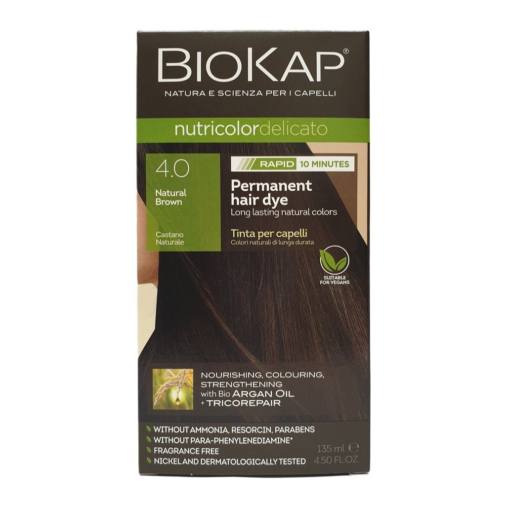 Brown 4.0 Rapid Permanent Hair Dye 140ml - Eco Natural Products - BioKap - Hair Color