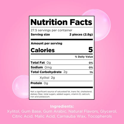 Bubblegum Flavour Chewing Gum Bag 77g - Pur - Gum - Eco Natural Products