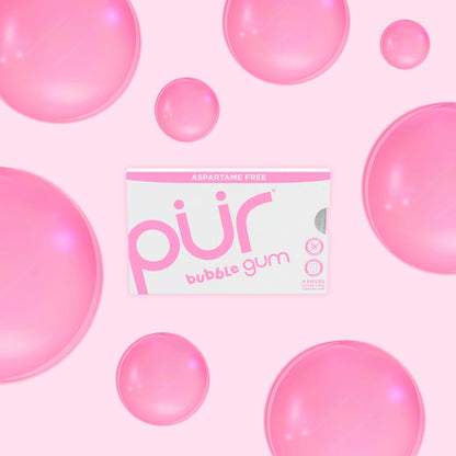 Bubblegum Flavour Chewing Gum Blister Pack 9 Pieces - Pur - Gum - Eco Natural Products