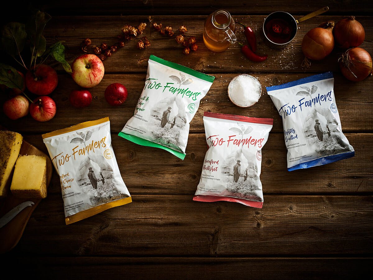 Bullshot Crisps Compostable Packaging 40g - Eco Natural Products - Two Farmers - Potatoe Crisps