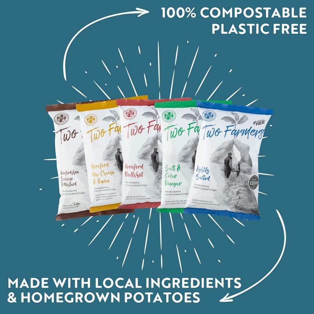 Bullshot Crisps Compostable Packaging 40g - Eco Natural Products - Two Farmers - Potatoe Crisps