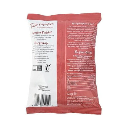 Bullshot Crisps Compostable Packaging 40g - Two Farmers - Potatoe Crisps - Eco Natural Products