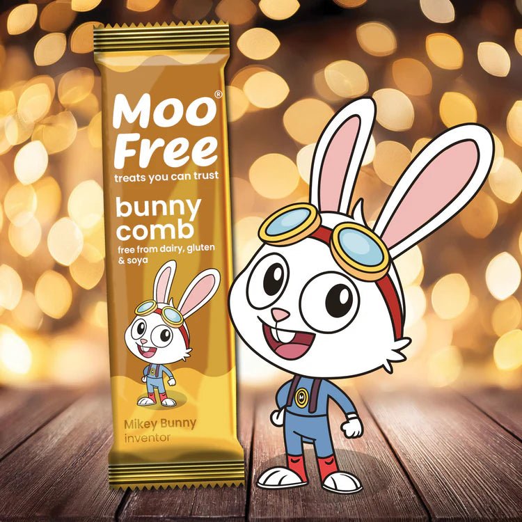 Bunnycomb Dairy Free & Vegan Mini Bar 20g - Moo Free - Chocolate Bar - Moo Free