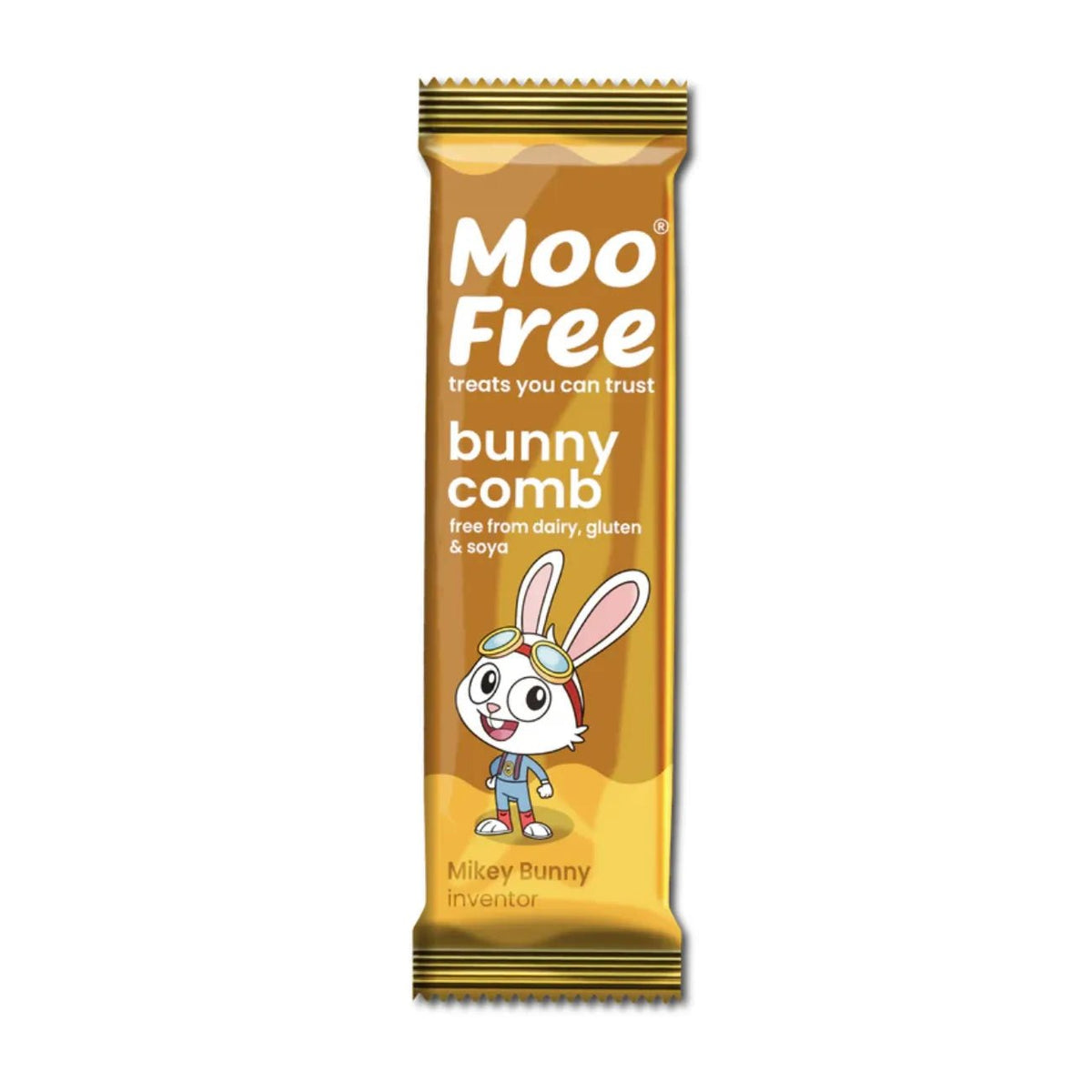 Bunnycomb Dairy Free & Vegan Mini Bar 20g - Moo Free - Chocolate Bar - Moo Free