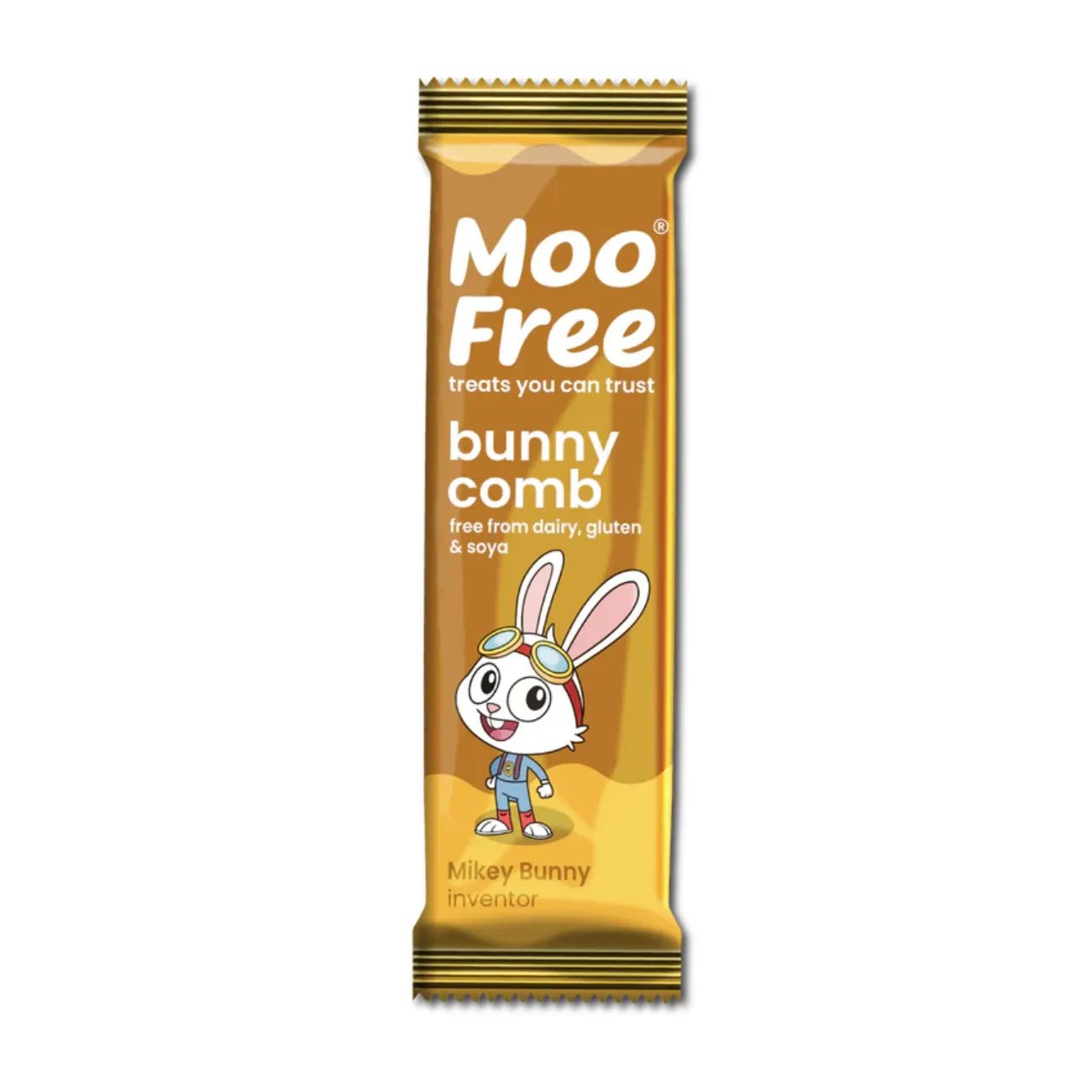 Bunnycomb Dairy Free & Vegan Mini Bar 20g - Moo Free - Chocolate Bar - Moo Free
