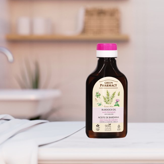 Burdock Oil With Horsetail 100ml - Green Pharmacy - Deep Conditioning - Eco Natural Products