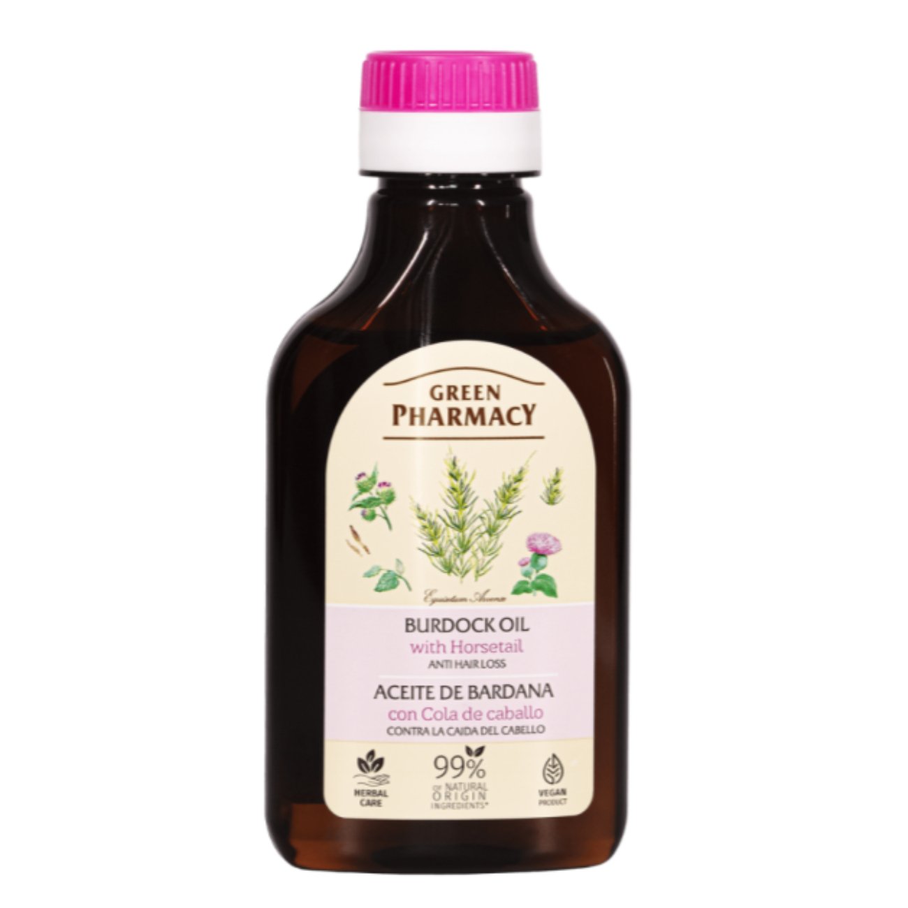 Burdock Oil With Horsetail 100ml - Green Pharmacy - Deep Conditioning - Eco Natural Products