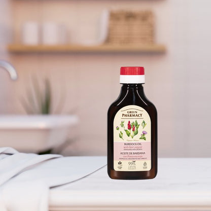 Burdock Oil With Red Pepper 100ml - Green Pharmacy - Deep Conditioning - Eco Natural Products