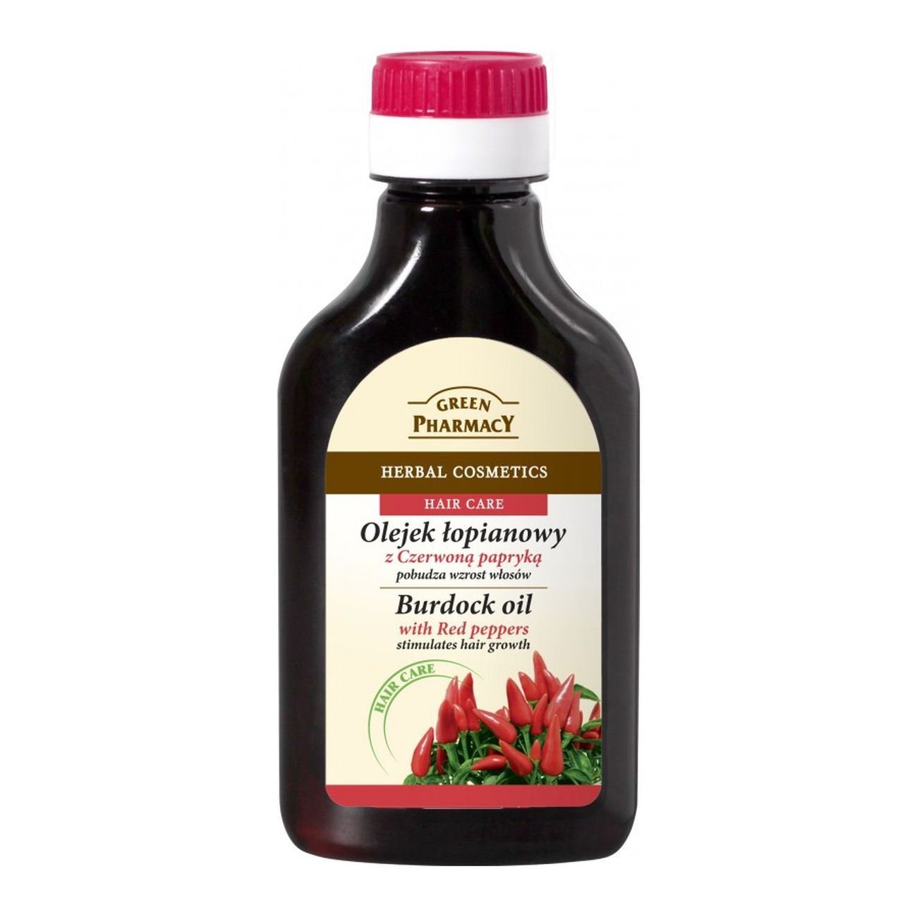 Burdock Oil With Red Pepper 100ml - Green Pharmacy - Deep Conditioning - Eco Natural Products