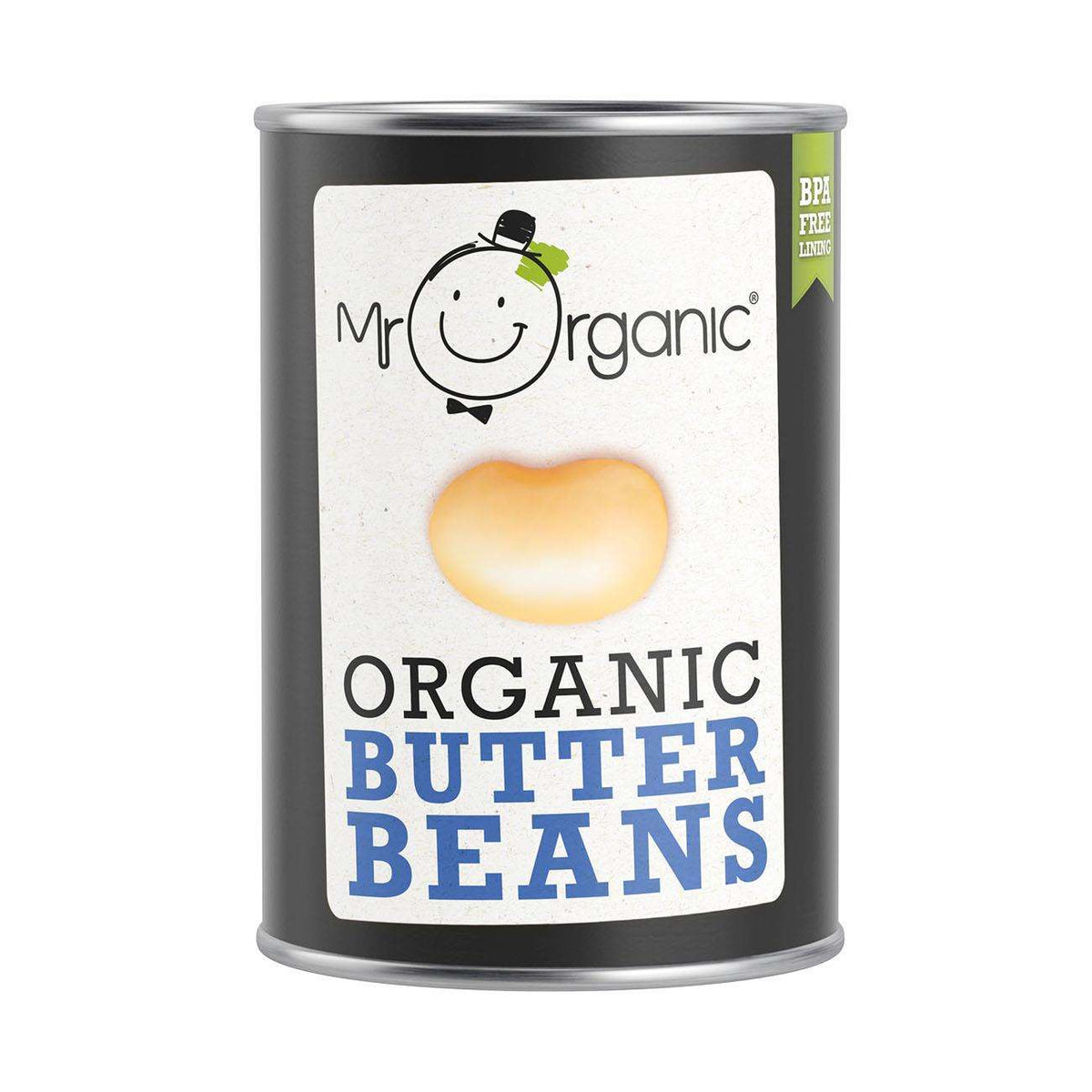 Butter Beans Tin 400g - Mr Organic - Beans - Eco Natural Products