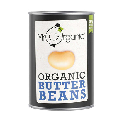 Butter Beans Tin 400g - Mr Organic - Beans - Eco Natural Products