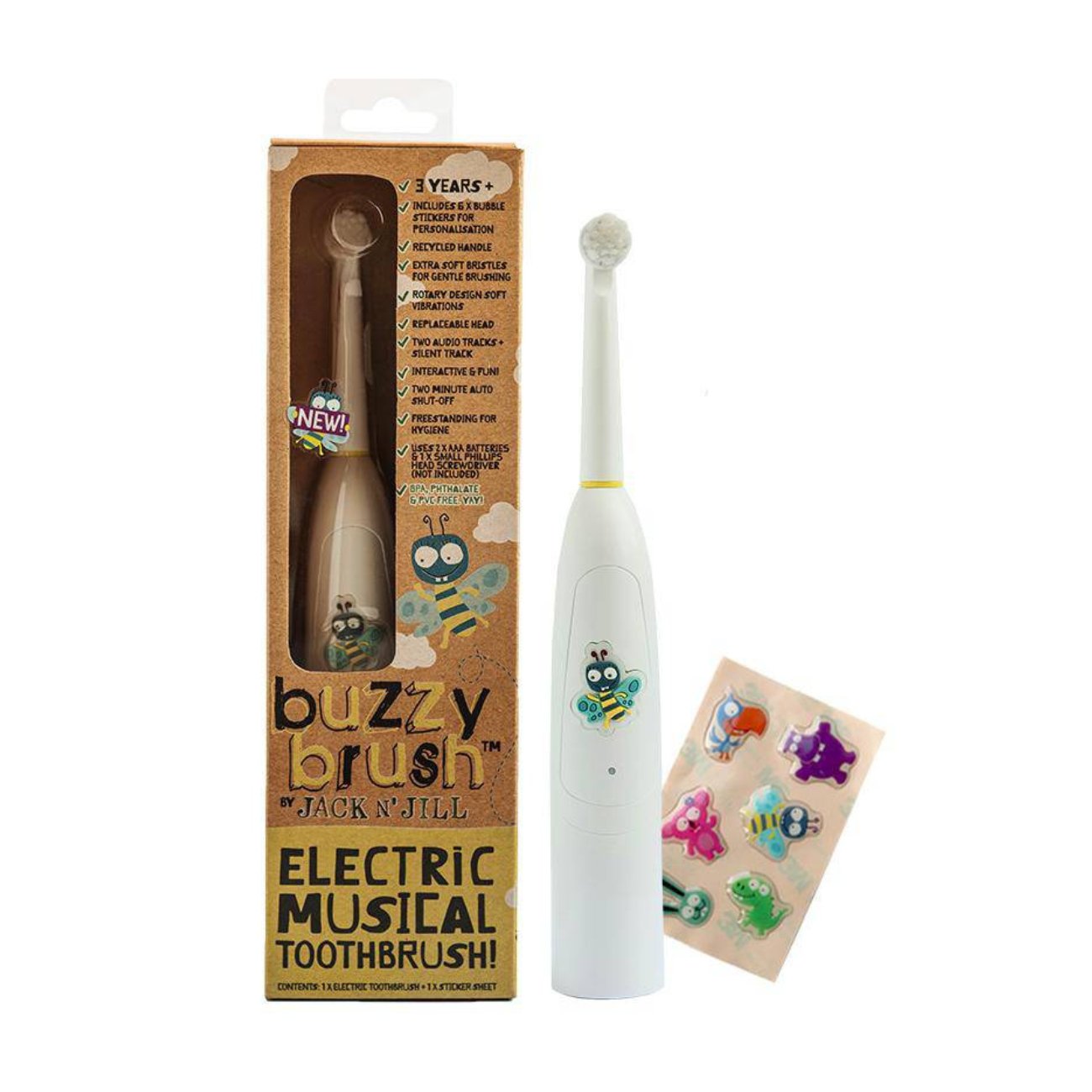 Buzzy Brush Electric Musical Toothbrush - Eco Natural Products - Jack N' Jill - Toothbrush